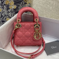 Christian Dior Micro Lady Dior Bag Pink Patent Cannage Calfskin