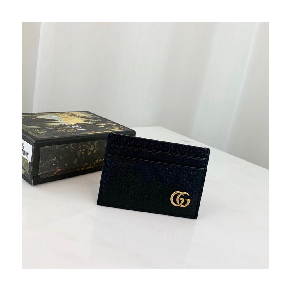 Gucci GG Marmont Metal-Free Tanned Leather Money Clip