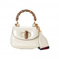 Gucci Mini Top Handle Bag with Bamboo White
