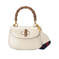 Gucci Small Top Handle Bag with Bamboo White