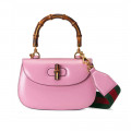 Gucci Small Top Handle Bag with Bamboo Pink