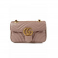 Gucci GG Marmont Matelasse Chevron Leather Mini Bag Nude Pink