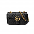 Gucci GG Marmont Matelasse Chevron Leather Mini Bag Black