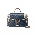 Gucci GG Marmont Mini Top Handle Bag Blue