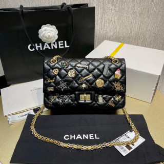 Chanel Quilted Calfskin Leather 2.55 Reissue New York Lucky Charms Flap Bag
