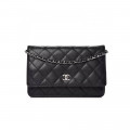 Chanel Caviar Quilted Wallet On Chain Woc Silver Hardware
