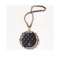 Chanel Lambskin Leather Pouch With Chain Black