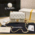 Chanel Lambskin Pearl Mini Flap Bag White
