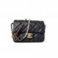 Chanel Lambskin Mini Flap Bag Black