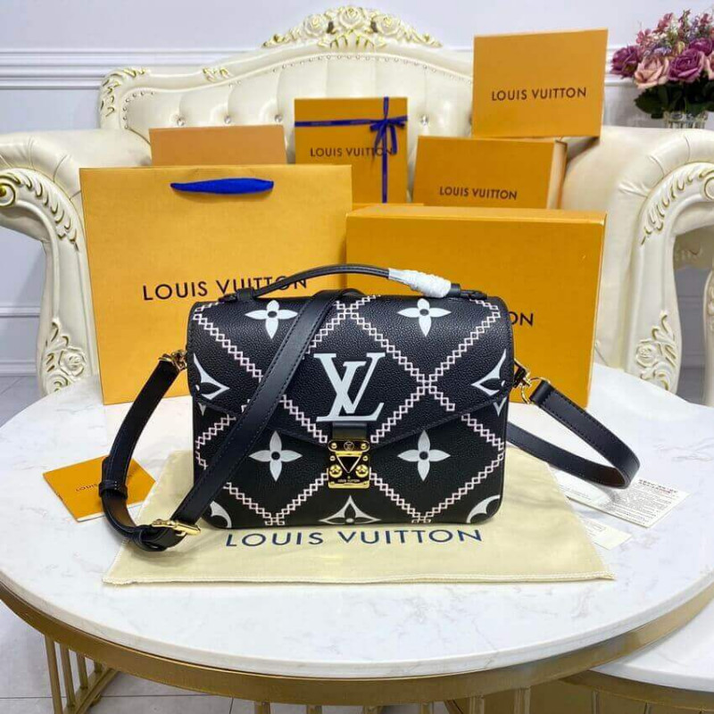 Louis Vuitton LV Metis pochette East West Black Leather ref.993286