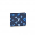 Louis Vuitton Monogram Pattern Slender Wallet Blue