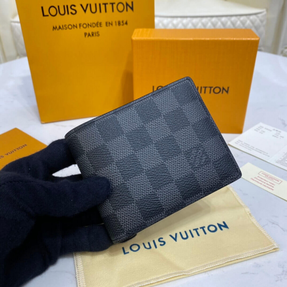 Louis Vuitton Damier Graphite Multiple Wallet N62663 … - Gem