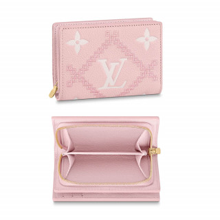 Louis Vuitton Monogram Empreinte Clea Wallet Pink