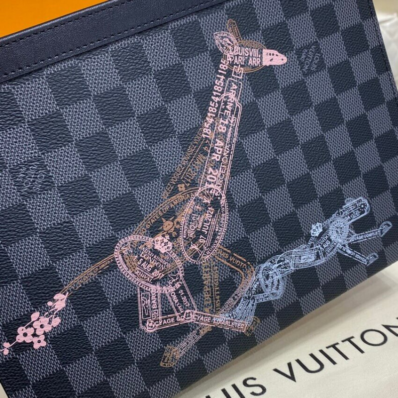 Shop Louis Vuitton DAMIER GRAPHITE 2022 SS Pochette voyage mm (N64605) by  Kanade_Japan