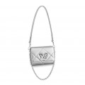 Louis Vuitton Sheepskin Leather Twist PM Argent