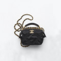 Chanel Clutch With Chain in Nylon Grosgrain Black