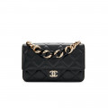 Chanel Lambskin Plexi Quilted Wallet On Chain WOC