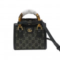 Gucci Diana Mini Tote Bag in Black Denim