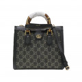 Gucci Diana Small Tote Bag in Black Denim