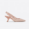 Dior J'Adior Slingback Kitten Heel Pumps Pink