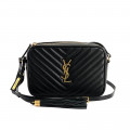 YSL Saint Laurent LouLou Camera Bag in Matelasse Leather Black
