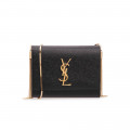 YSL Saint Laurent Kate Box Bags In Black Grain de Poudre Embossed Leather