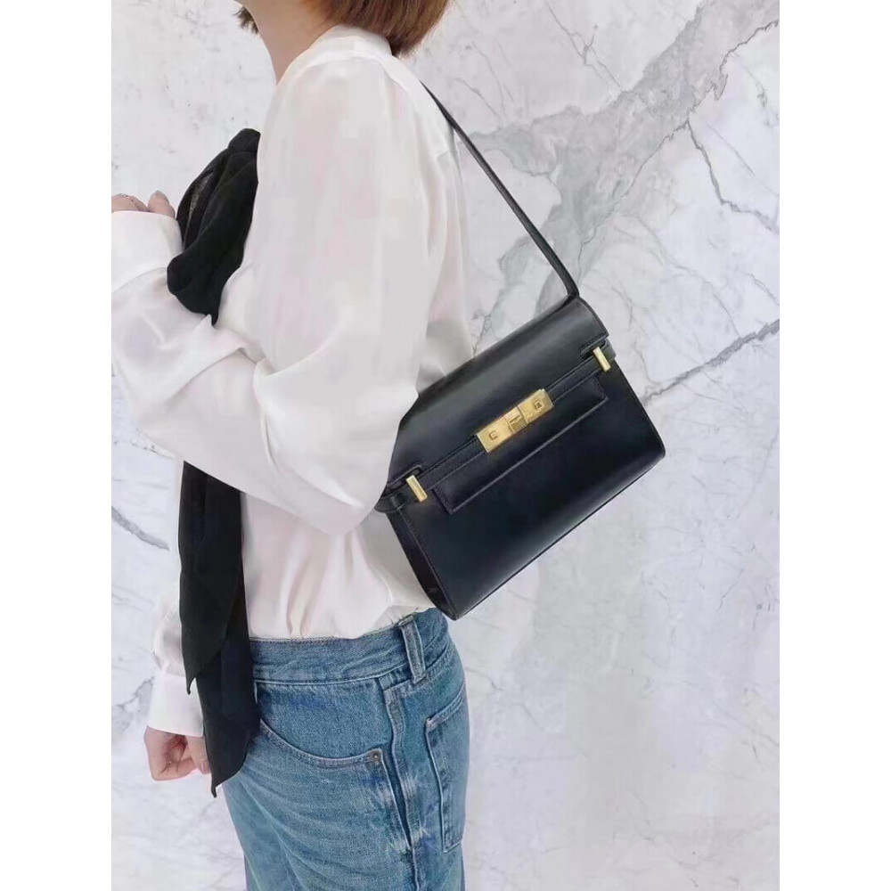 YSL Saint Laurent Manhattan Shoulder Bag In Box Leather