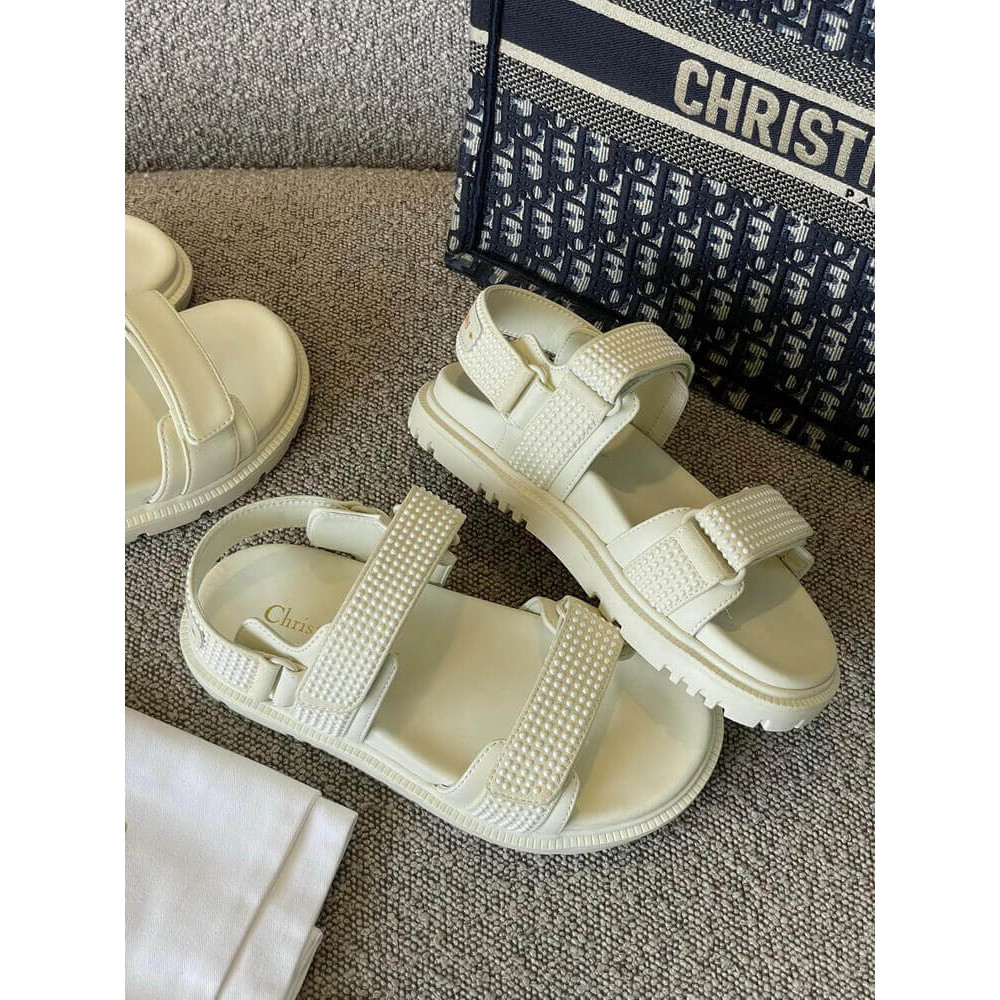 Christian Dior Dioract Sandal with Resin Pearls