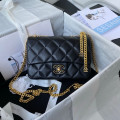 Chanel Small Flap Bag in Lambskin with Enamel CC