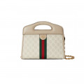 Gucci Ophidia Small Tote With Web White