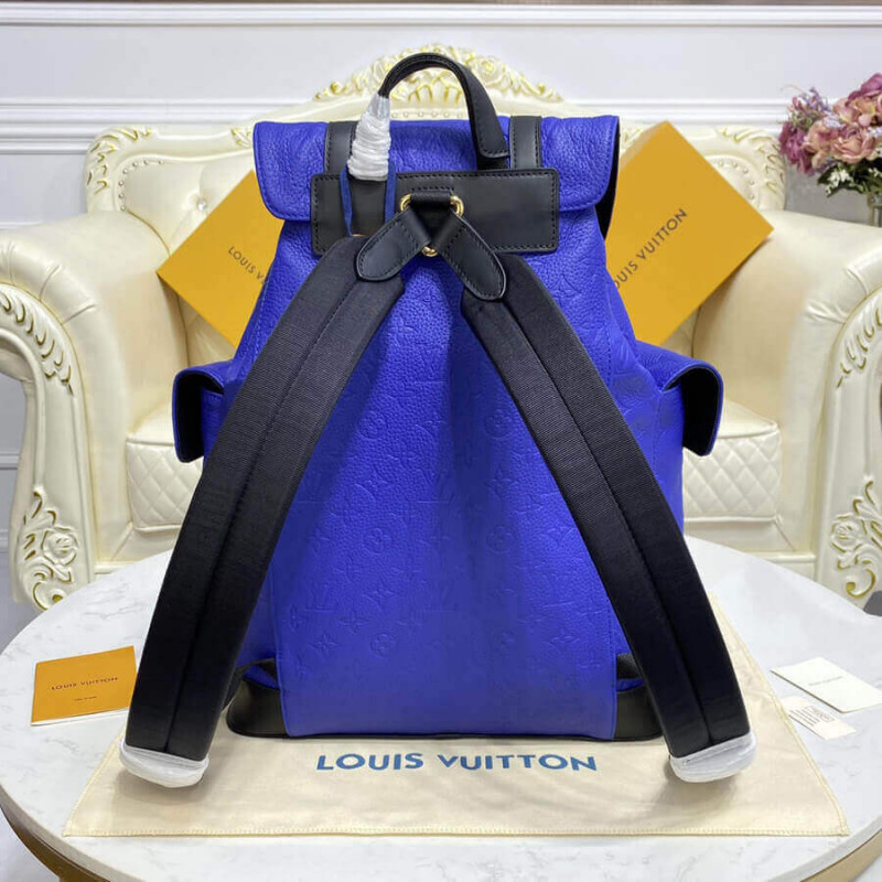 Louis Vuitton x NBA Monogram Taurillon Christopher MM - Blue Backpacks, Bags  - LVNBA20151