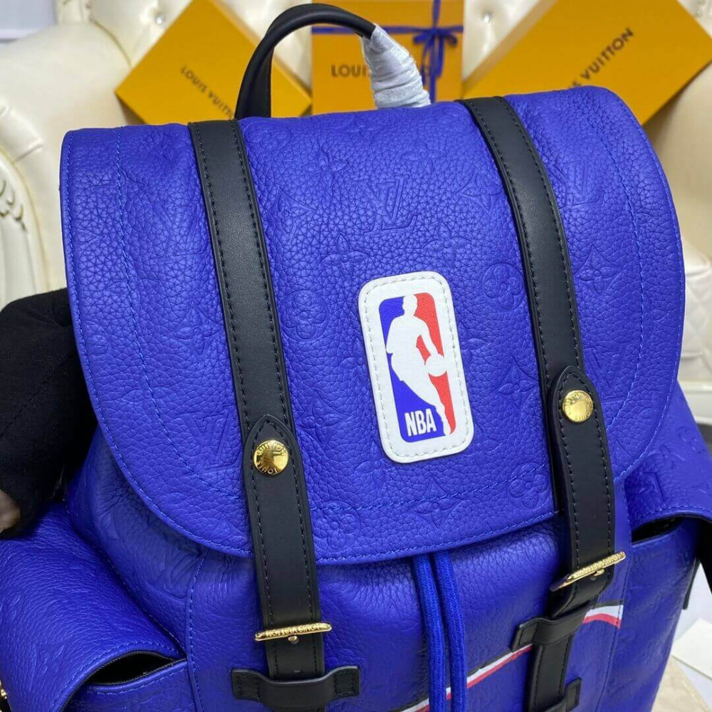 Louis Vuitton x NBA Monogram Taurillon Christopher MM - Blue Backpacks,  Bags - LVNBA20151