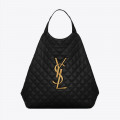 YSL Saint Laurent Icare Maxi Shopping Bag In Black Quilted Lambskin