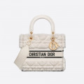 Christian Dior Medium Lady D-Lite Bag in Cannage Shearling