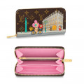 Louis Vuitton Christmas Animation 2022 Zippy Wallet Pink