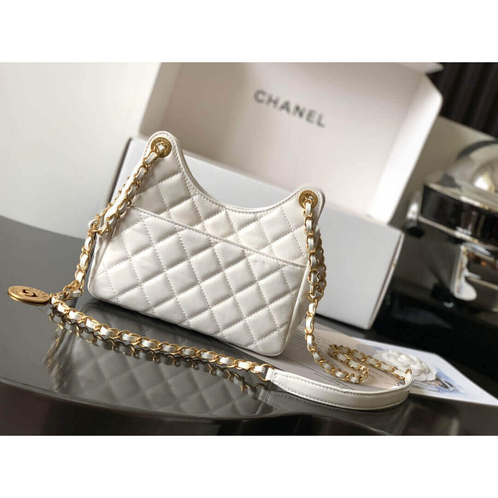 Chanel Small Hobo Bag in Shiny Crumpled Calfskin