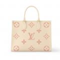 Louis Vuitton Monogram Empreinte Leather OnTheGo MM Creme/Pink