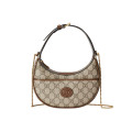 Gucci Half-Moon-Shaped Mini Bag with Interlocking G Brown