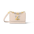 Louis Vuitton Epi Leather Twist MM with Monogram Flowers Chain
