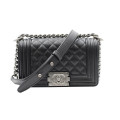 Chanel Le Boy Bag 20cm Black Caviar Leather