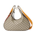 Gucci GG Supreme Attache Medium Shoulder Bag Coffee