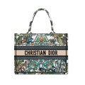 Christian Dior Book Tote White Multicolor Etoile de Voyage Embroidery