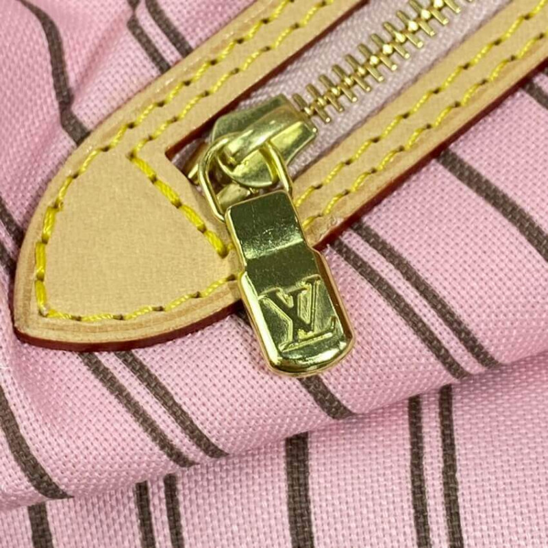 Louis Vuitton LV Neverfull MM leather pink ref.682653 - Joli Closet