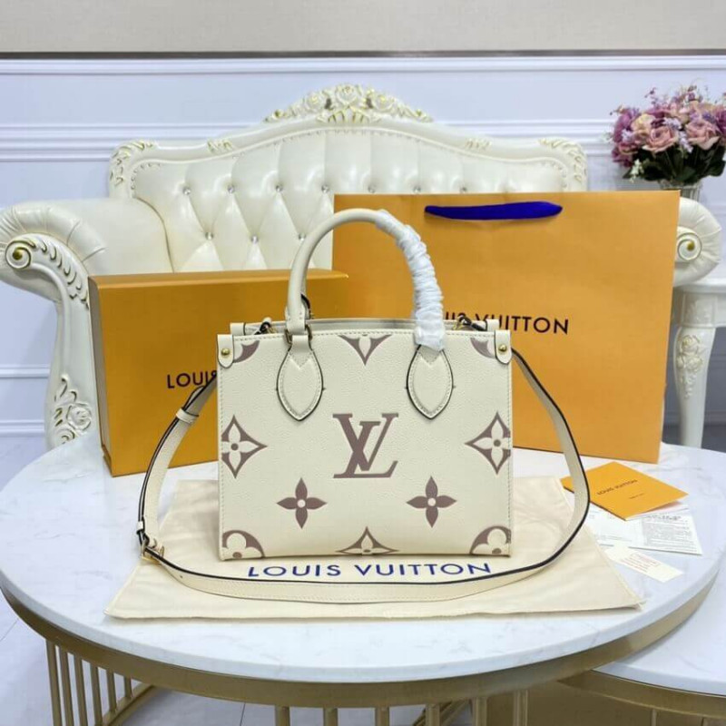 Louis Vuitton CarryAll PM Rose Trianon Pink/Creme Beige in Embossed Supple  Grained Cowhide Leather with Gold-tone - US