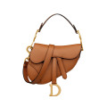 Dior Mini Saddle Bag with Strap Grained Calfskin