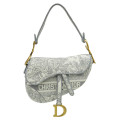 Dior Saddle Bag Grey Toile de Jouy Embroidery M0446