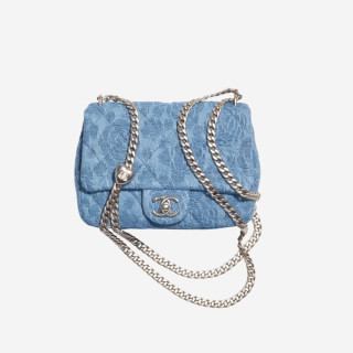 Chanel Heart Crush Chain Flap Bag in Denim Blue