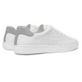 Gucci White and Grey Interlocking G Ace Sneaker