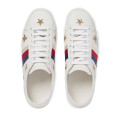 Gucci Ace Bees & Stars Embroidered Sneaker White Leather