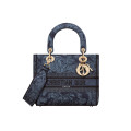 Dior Medium Lady D-Lite Bag Denim Blue Toile de Jouy Embroidery